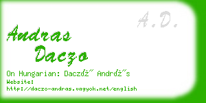 andras daczo business card